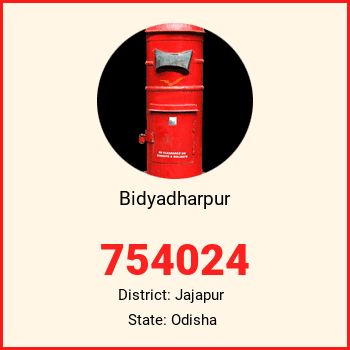 Bidyadharpur pin code, district Jajapur in Odisha