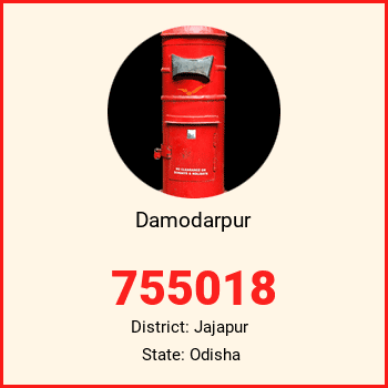 Damodarpur pin code, district Jajapur in Odisha