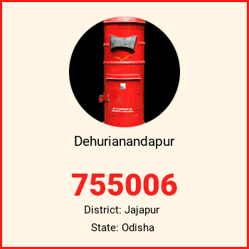 Dehurianandapur pin code, district Jajapur in Odisha