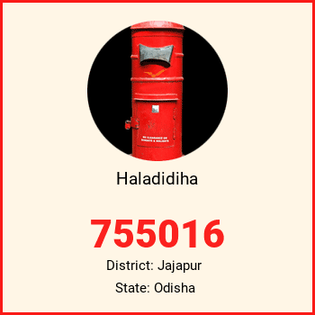 Haladidiha pin code, district Jajapur in Odisha