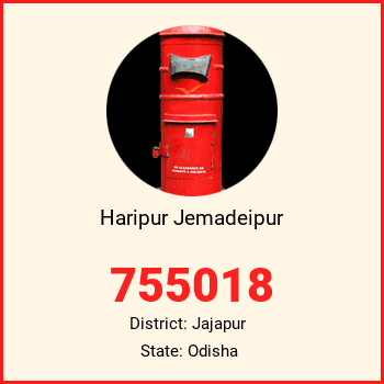 Haripur Jemadeipur pin code, district Jajapur in Odisha