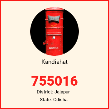 Kandiahat pin code, district Jajapur in Odisha