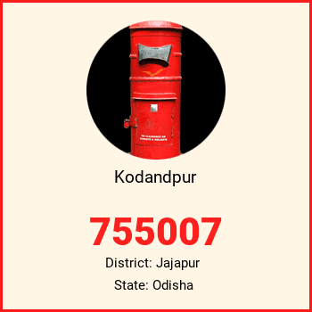Kodandpur pin code, district Jajapur in Odisha
