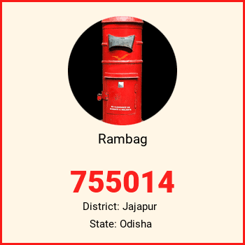 Rambag pin code, district Jajapur in Odisha