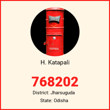 H. Katapali pin code, district Jharsuguda in Odisha