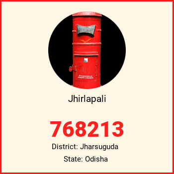Jhirlapali pin code, district Jharsuguda in Odisha