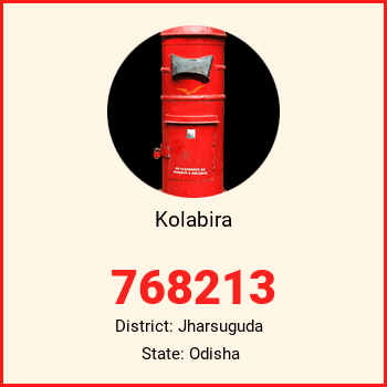Kolabira pin code, district Jharsuguda in Odisha