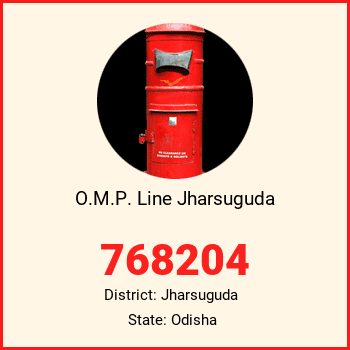 O.M.P. Line Jharsuguda pin code, district Jharsuguda in Odisha