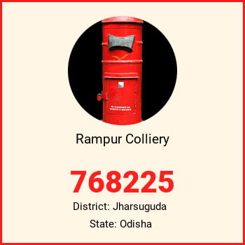 Rampur Colliery pin code, district Jharsuguda in Odisha