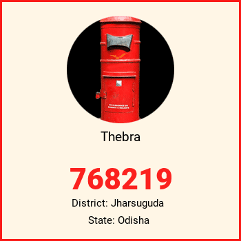 Thebra pin code, district Jharsuguda in Odisha