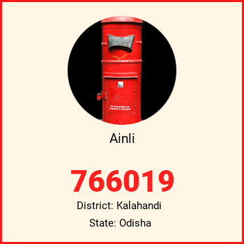 Ainli pin code, district Kalahandi in Odisha