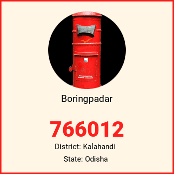 Boringpadar pin code, district Kalahandi in Odisha