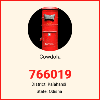 Cowdola pin code, district Kalahandi in Odisha