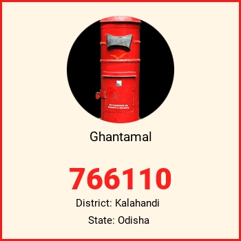 Ghantamal pin code, district Kalahandi in Odisha