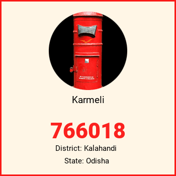 Karmeli pin code, district Kalahandi in Odisha