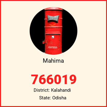 Mahima pin code, district Kalahandi in Odisha