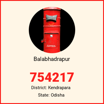 Balabhadrapur pin code, district Kendrapara in Odisha