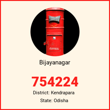 Bijayanagar pin code, district Kendrapara in Odisha