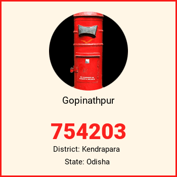 Gopinathpur pin code, district Kendrapara in Odisha