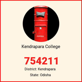Kendrapara College pin code, district Kendrapara in Odisha