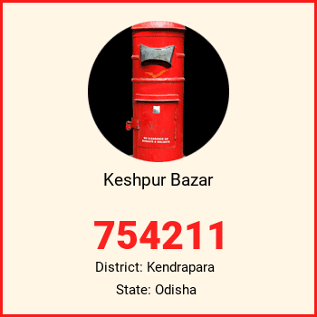 Keshpur Bazar pin code, district Kendrapara in Odisha