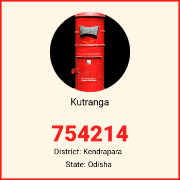 Kutranga pin code, district Kendrapara in Odisha