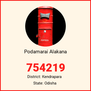Podamarai Alakana pin code, district Kendrapara in Odisha