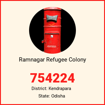 Ramnagar Refugee Colony pin code, district Kendrapara in Odisha