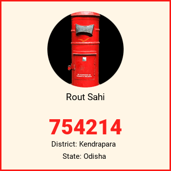 Rout Sahi pin code, district Kendrapara in Odisha