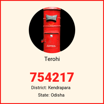 Terohi pin code, district Kendrapara in Odisha