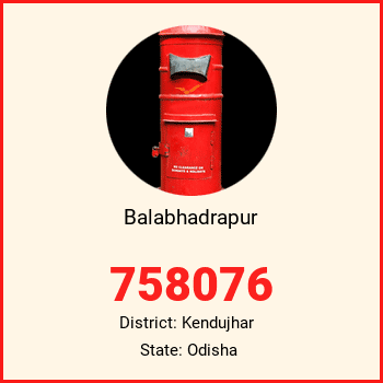 Balabhadrapur pin code, district Kendujhar in Odisha