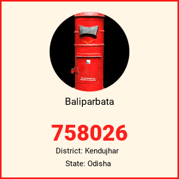 Baliparbata pin code, district Kendujhar in Odisha