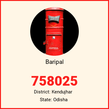 Baripal pin code, district Kendujhar in Odisha