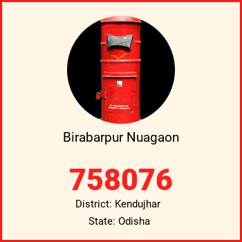 Birabarpur Nuagaon pin code, district Kendujhar in Odisha