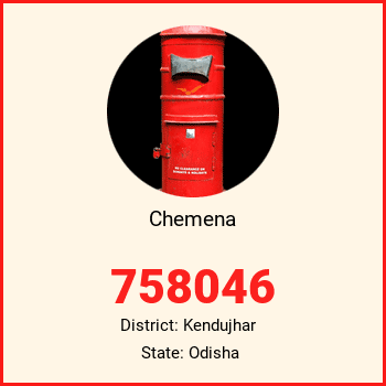 Chemena pin code, district Kendujhar in Odisha