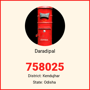 Daradipal pin code, district Kendujhar in Odisha