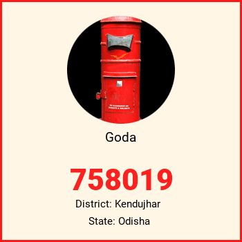 Goda pin code, district Kendujhar in Odisha