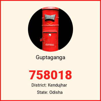Guptaganga pin code, district Kendujhar in Odisha