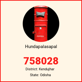 Hundapalasapal pin code, district Kendujhar in Odisha