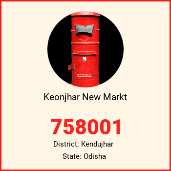 Keonjhar New Markt pin code, district Kendujhar in Odisha