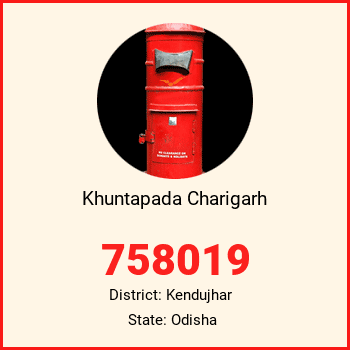 Khuntapada Charigarh pin code, district Kendujhar in Odisha