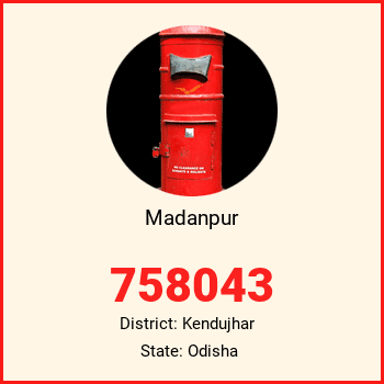 Madanpur pin code, district Kendujhar in Odisha