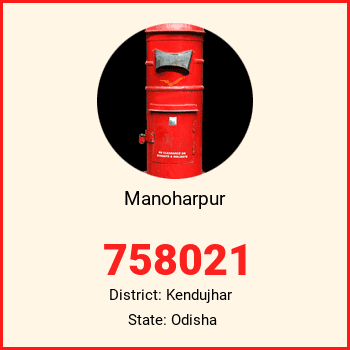 Manoharpur pin code, district Kendujhar in Odisha