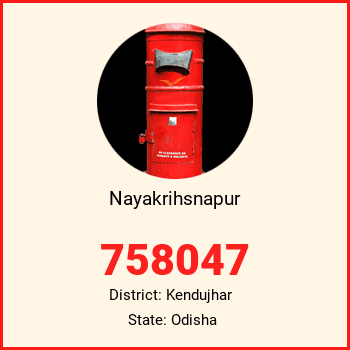 Nayakrihsnapur pin code, district Kendujhar in Odisha