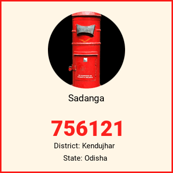 Sadanga pin code, district Kendujhar in Odisha