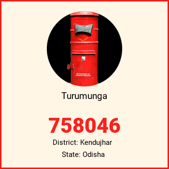 Turumunga pin code, district Kendujhar in Odisha