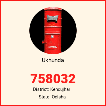 Ukhunda pin code, district Kendujhar in Odisha