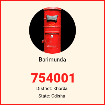 Barimunda pin code, district Khorda in Odisha