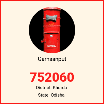 Garhsanput pin code, district Khorda in Odisha