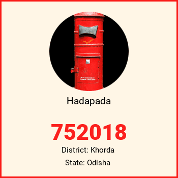 Hadapada pin code, district Khorda in Odisha